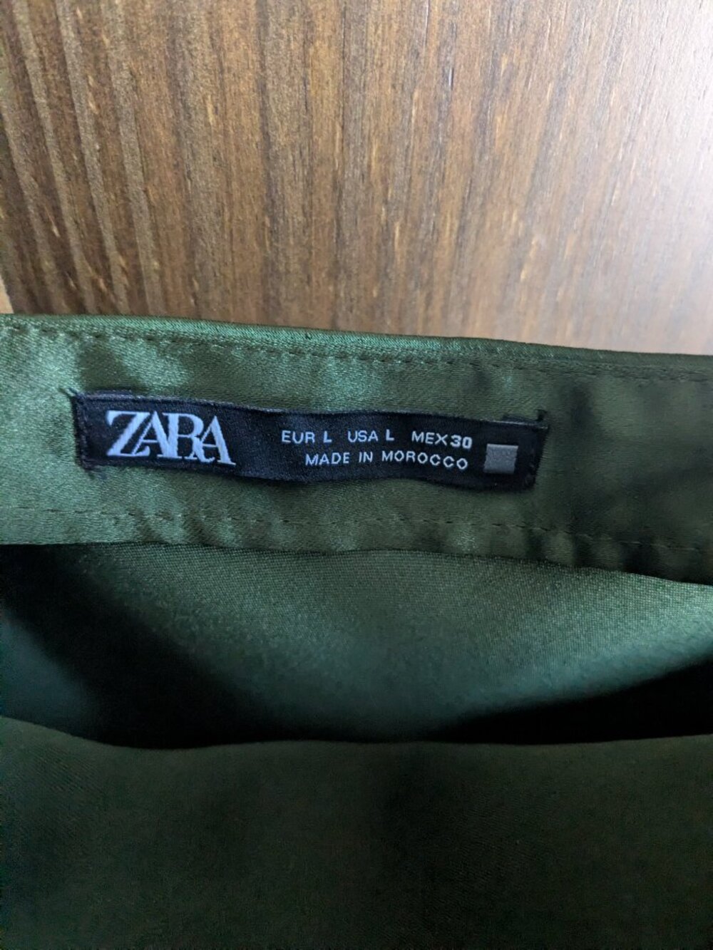 Zara Green Satin Chain‑Strap Slip Dress – Size L - Picture 5 of 5